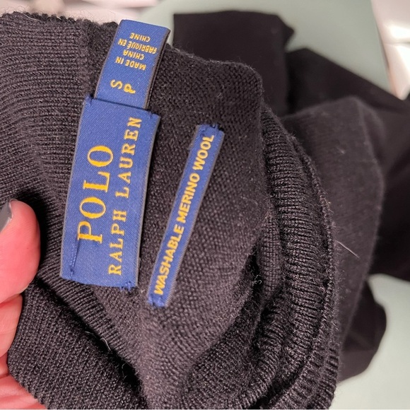 Polo Ralph Lauren Black Merino Wool Knit Dress - Picture 4 of 7